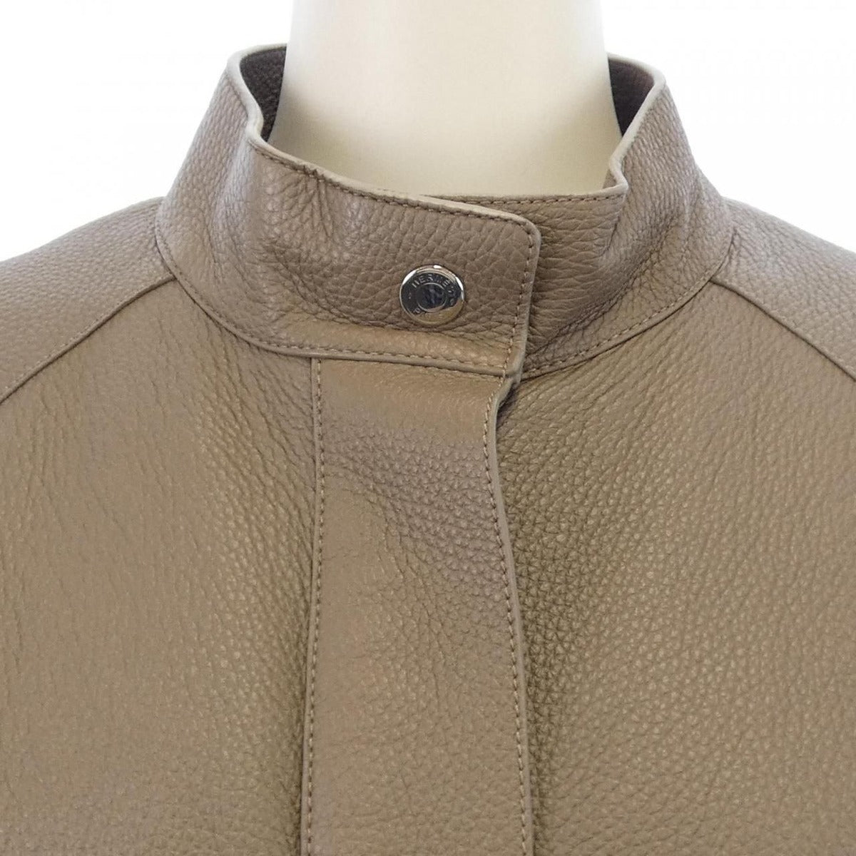 Hermes Leather Jacket Cashmere — view 5
