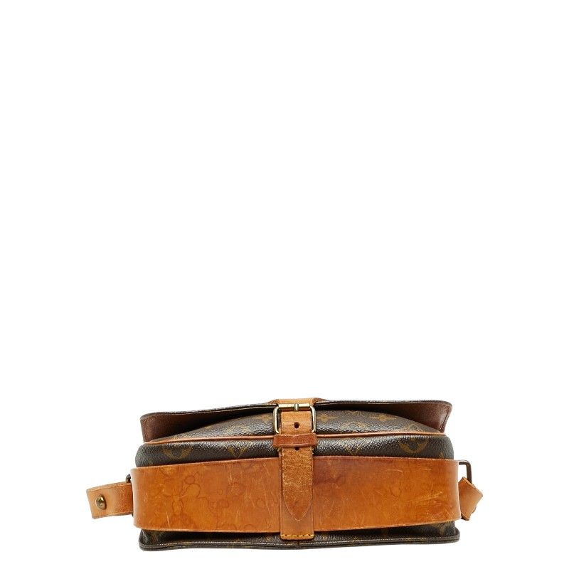 Louis Vuitton Monogram Cartouchere MM Crossbody Shoulder Bag M51253 Brown PVC