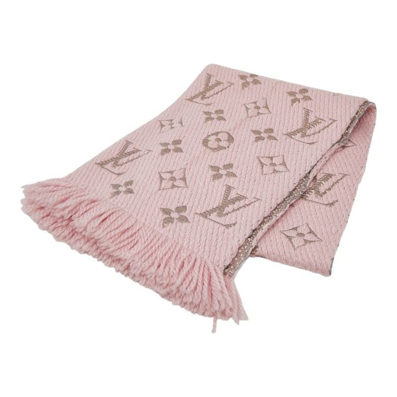 Louis Vuitton Logomania Scarf Shine Pink Rosevalerine Wool Silk Shoulder Bag Rose Ballerine