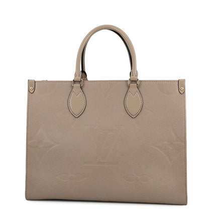 Louis Vuitton Tote Monogram Empreinte On The Go MM Tourterelle