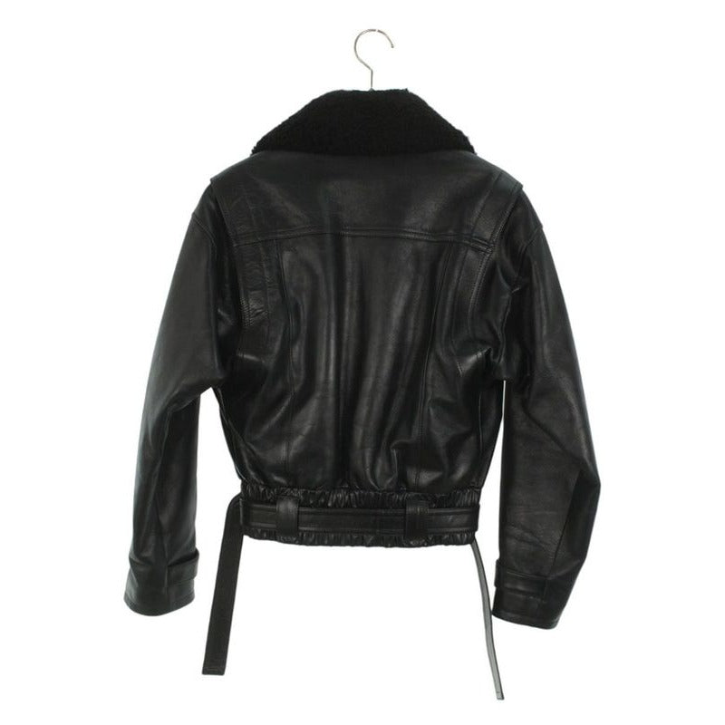 Louis Vuitton 20 AW Fjlj 85 yri Belted Shearling Liner Leather Jacket Women 34 — view 2