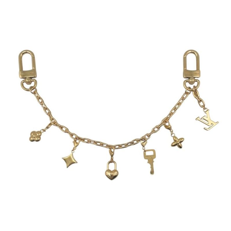 Louis Vuitton Bag Charm - LV Charm M02943 Monogram - Flower Padlock Gold Louis