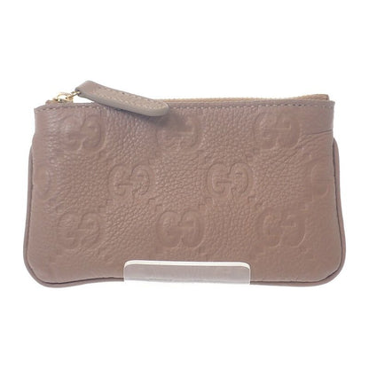 Gucci GG Emblem Key Pouch Aaeem 1523 Case Coin Purse Grain