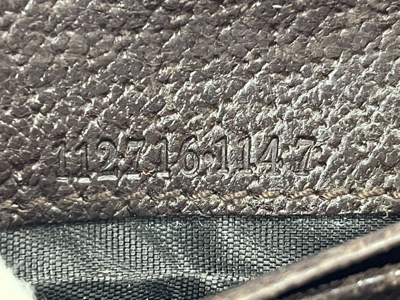 Gucci GG Canvas Leather Compact Wallet Double Fold Wallet Double Hook 112716