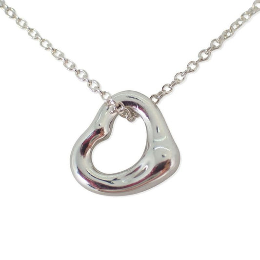 Tiffany & Co 925 Open Heart Pendant Necklace