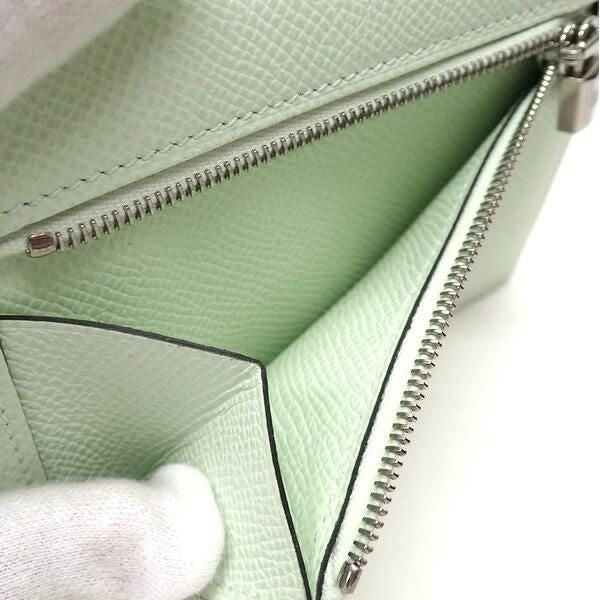 Hermes Kelly Pocket Compact Wallet Epsom Valfiz Silver — view 4