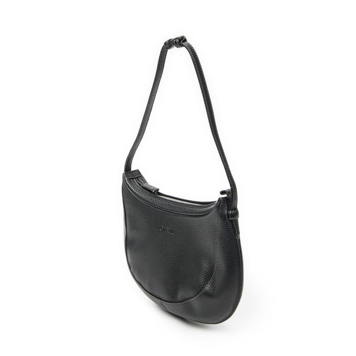 Loewe Vintage Round Hobo Black Grain Calfskin Leather — view 2