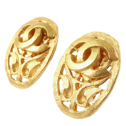 Chanel Oval Vintage Gold Plated 95A Ladies 9.47g Earring