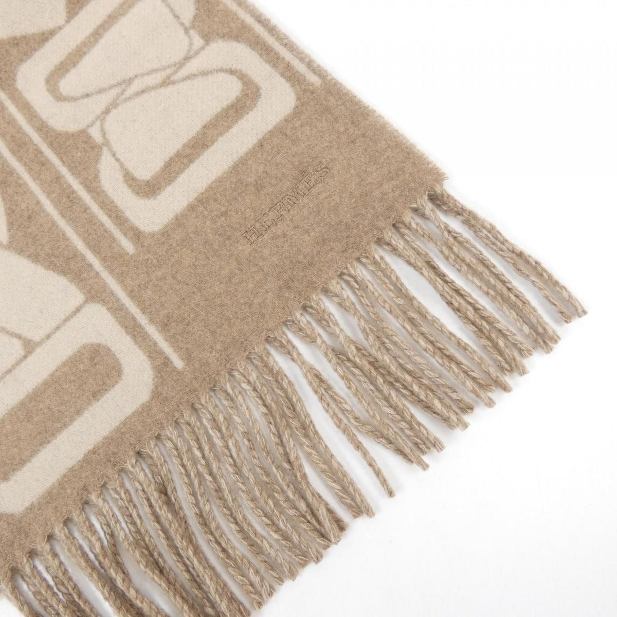 Hermes Scarf Cashmere Brown — view 2