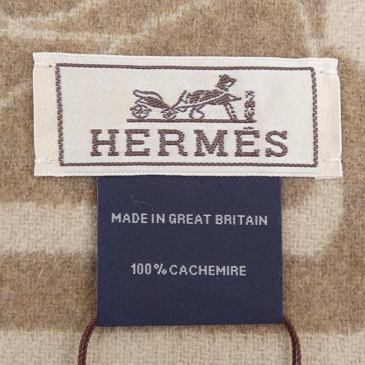Hermes Scarf Cashmere Brown — view 3