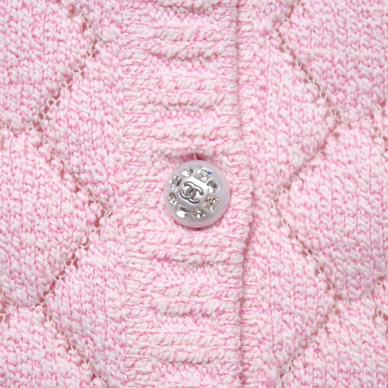 2023Chanel Knitwear Size 34 Long Sleeves Cardigan CC Logo Coco Mark Buttons