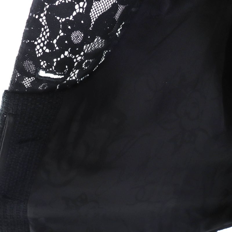 CHANEL P51026/p51112 Coco Button Lace Cotton Tweed Collarless Jacket Skirt