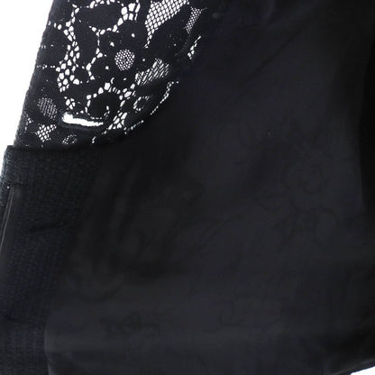 CHANEL P51026/p51112 Coco Button Lace Cotton Tweed Collarless Jacket Skirt