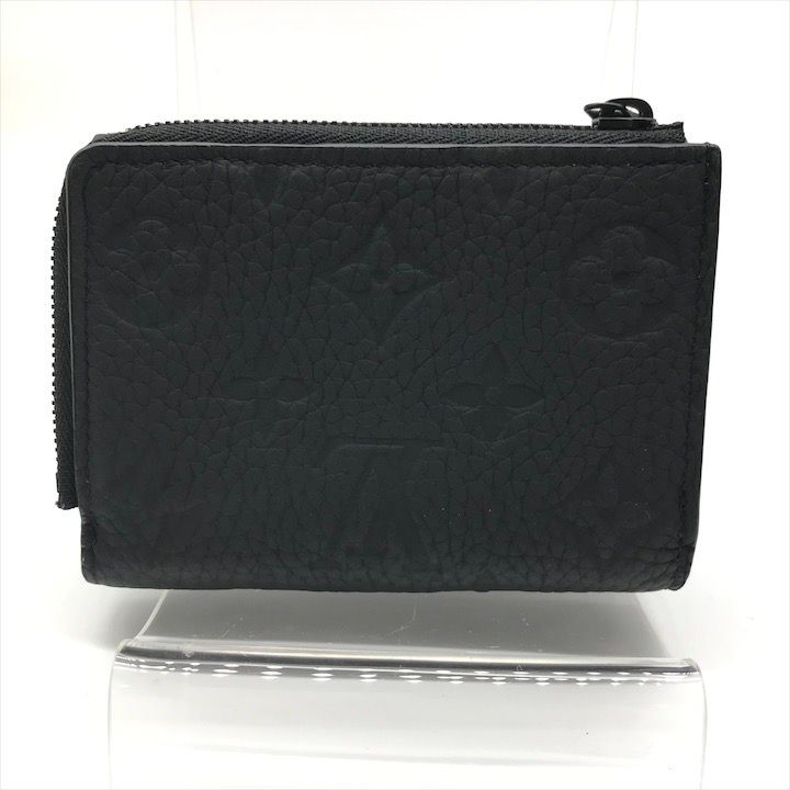 Louis Vuitton Monogram Wallet Taurillon Portofoy Pilot Black