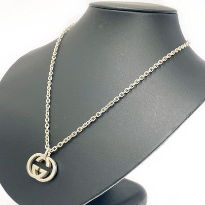 Gucci Silver Interlocking Double G Necklace 24.6g 925 Engraved 350138 Necklace