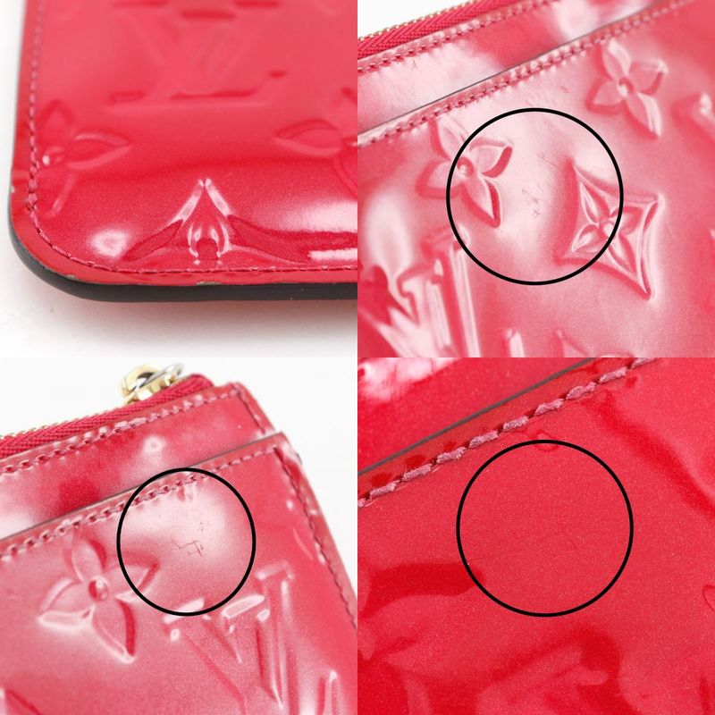 Louis Vuitton Pochette Cles NM M90312 Monogram Vernis Hot Pink Sn1146 Ladies