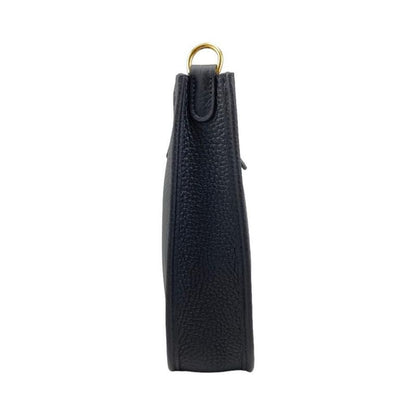 Hermes Shoulder Bag Evelyn TPM W Engraved Taurillon Clemence Noir Black Gold
