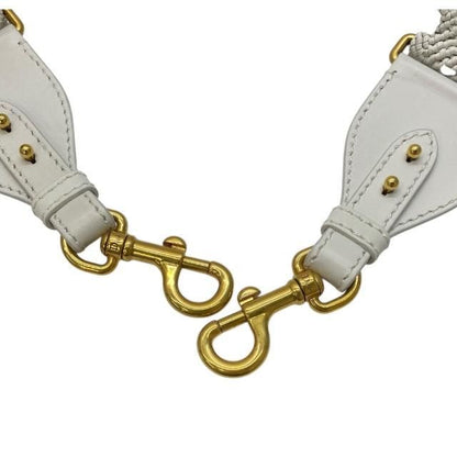 Christian Dior Bag Strap Replacement Shoulder Strap Small Leather White Gold