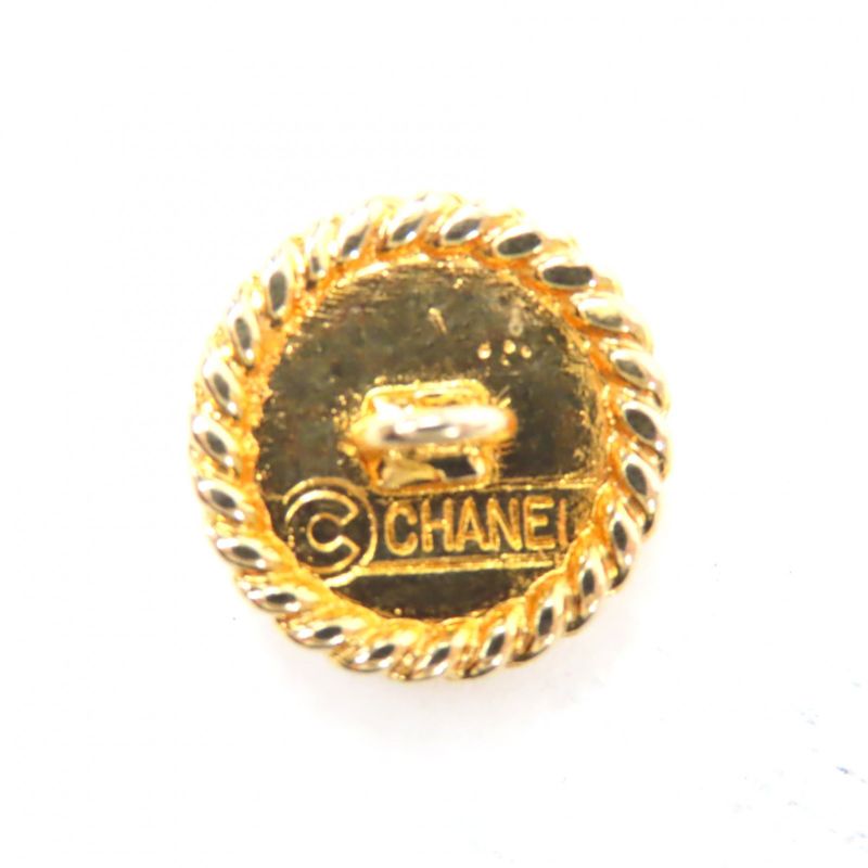 CHANEL Vintage Back Logo Clover Buttons Set Of 10 Metal Buttons Button Set