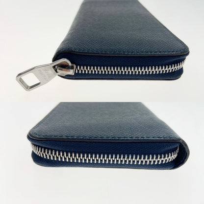 Louis Vuitton Taiga Zippy Wallet Vertical Round Zipper Long Wallet M30510 Navy