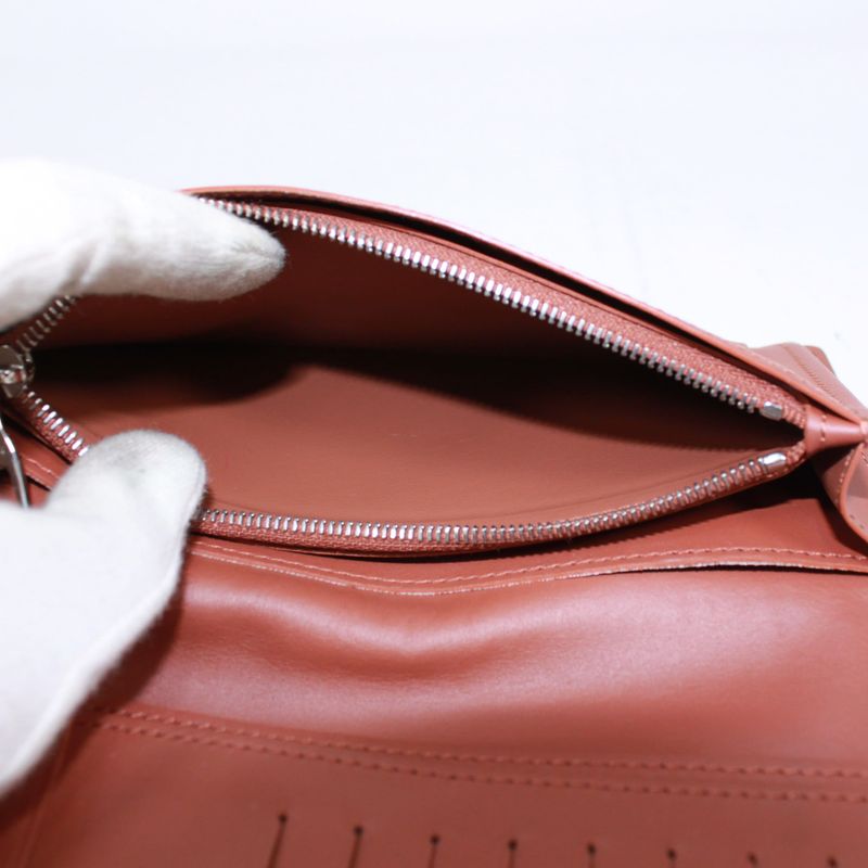 Louis Vuitton Portefeuille Brazza NM Leather Brown Wallet Silver M82631