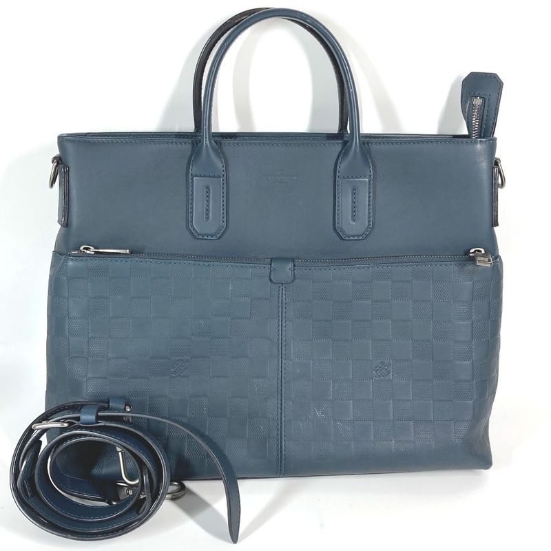 Louis Vuitton Tote Bag 7DW N41567 Damier Infini Leather Cosmos Navy