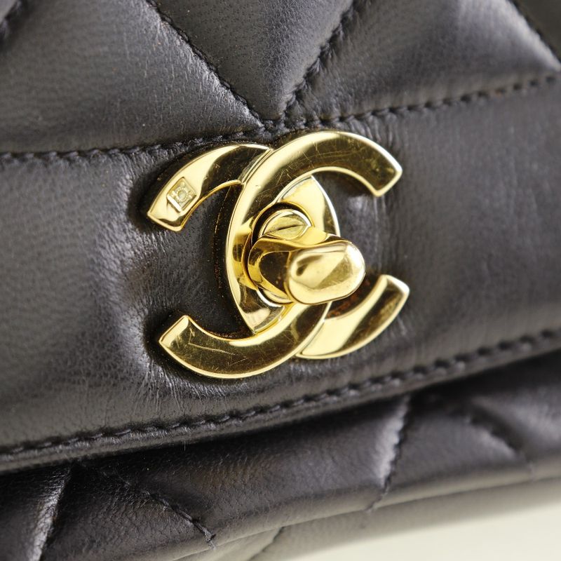 Chanel Chain Shoulder Diana A01165 Lambskin Black Ladies Shoulder Bag