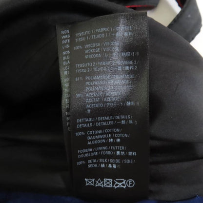 Balenciaga 2021 663002 Satin Jacquard Twill Panel Pleated Midi Dress Navy 36