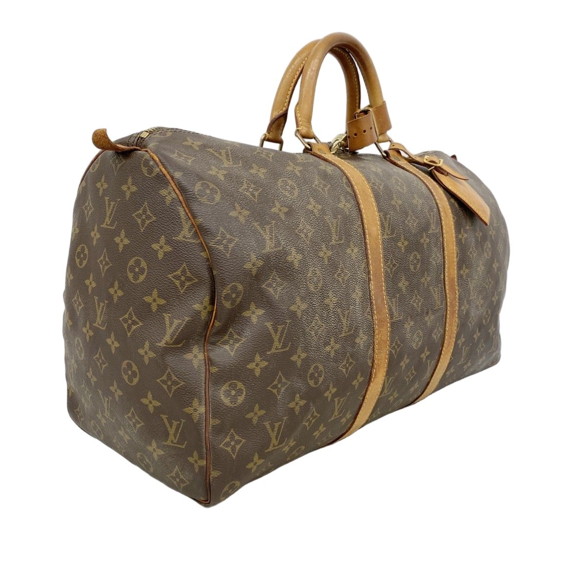 Louis Vuitton Boston Bag Monogram Keepall 50 Brown — view 2