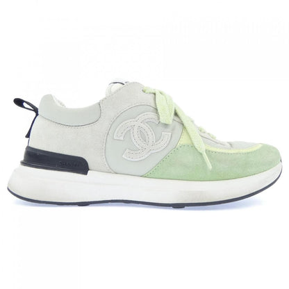 Chanel Sneakers Green 36 Gray