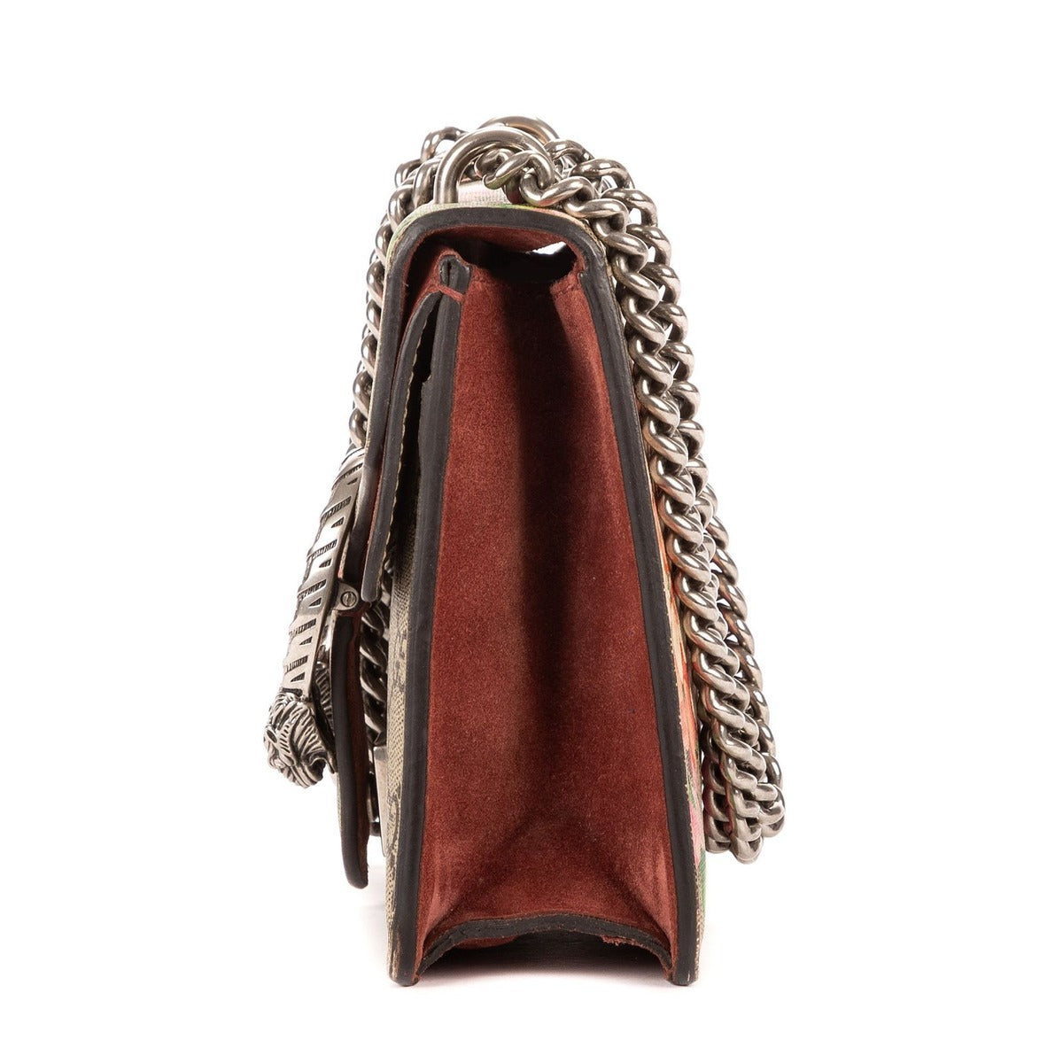 Gucci Blooms Dionysus Beige Burgundy Supreme Canvas Shoulder Bag — view 3