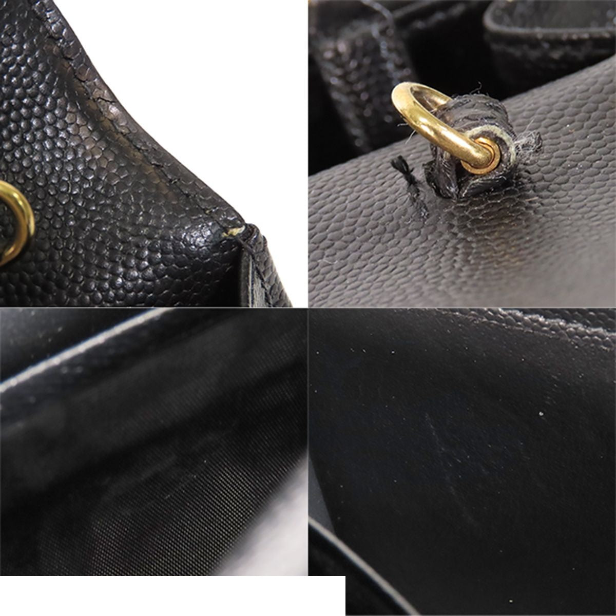 Saint Laurent Cassandra Envelope Chain Wallet Black Leather Shoulder Bag — view 7
