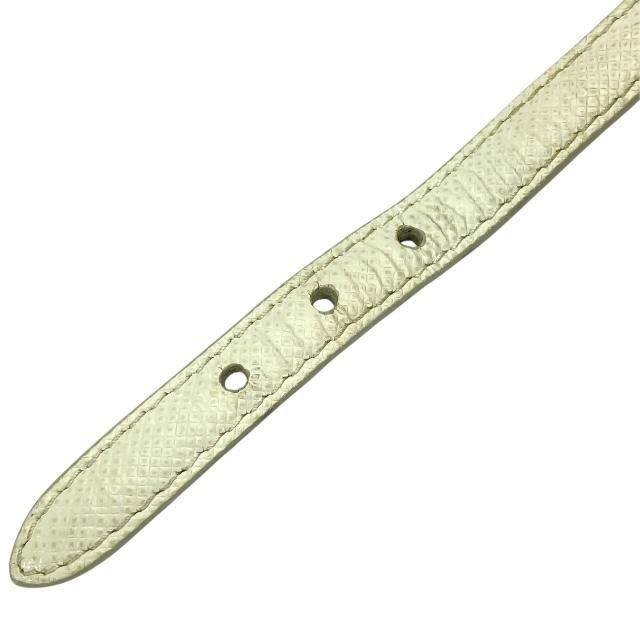 Prada 1ib351 Bracelet Bangle Accessories Small Triangle Logo Leather White