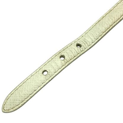 Prada 1ib351 Bracelet Bangle Accessories Small Triangle Logo Leather White
