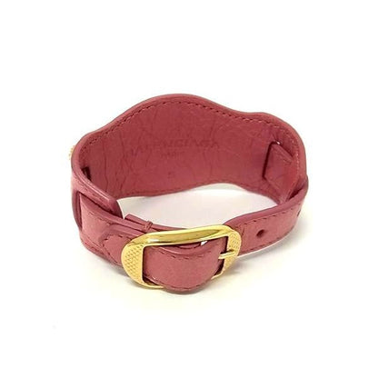 Balenciaga Leather Bracelet Bangle Accessories Size S Pink — view 2