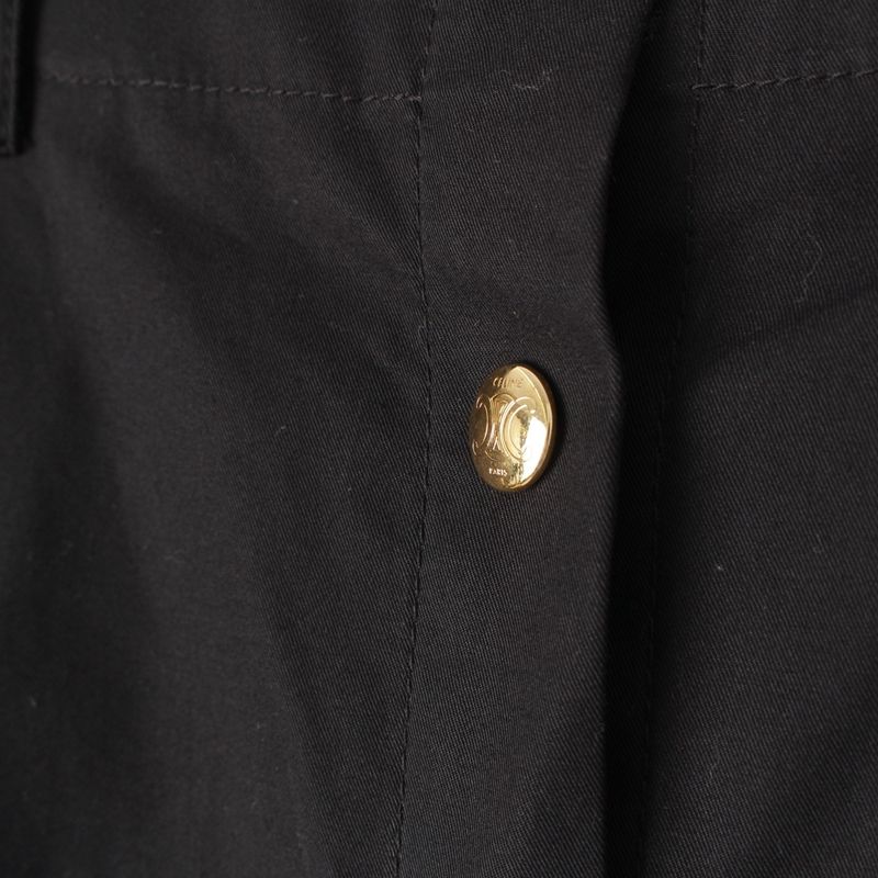 Celine Edith Liman Edith Liman Cotton Snap Button Gold Button High Waist Skirt