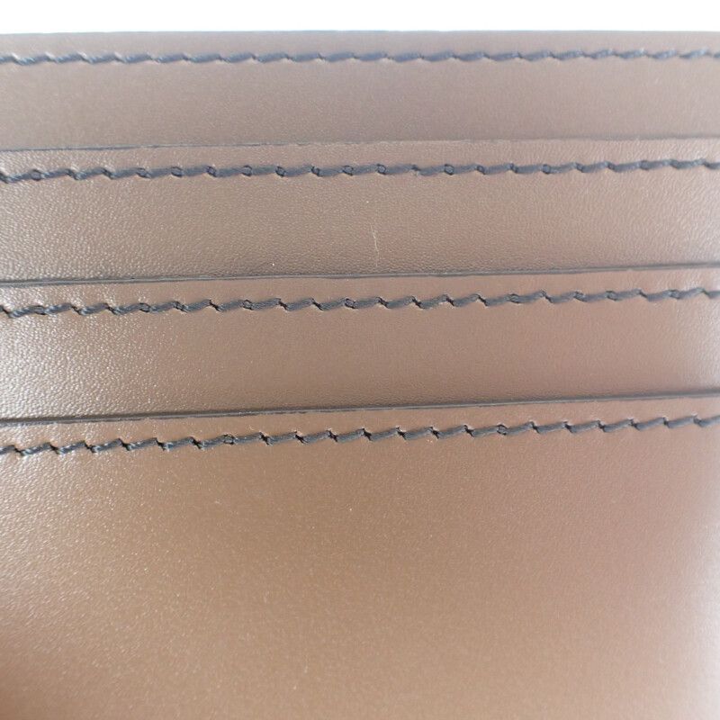 Fendi FF Logo Zucca Card Holder 7m0164 Card Case Leather Brown Iseya