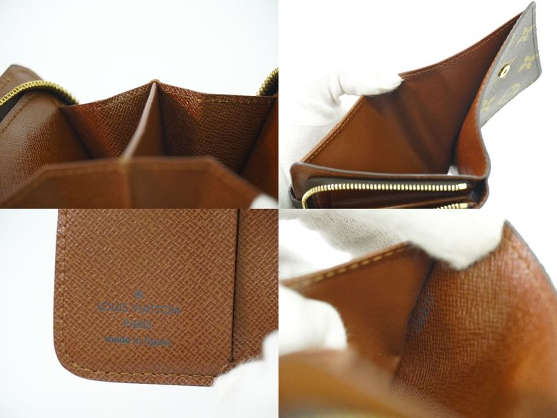 Authentic Louis Vuitton LV Compact Zip Monogram Fold Wallet Brown M61667