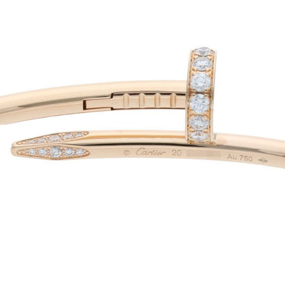 Cartier New Shape Juste UN CLOU Bracelet DIA 18K Pink Gold Juste Un Clou Half