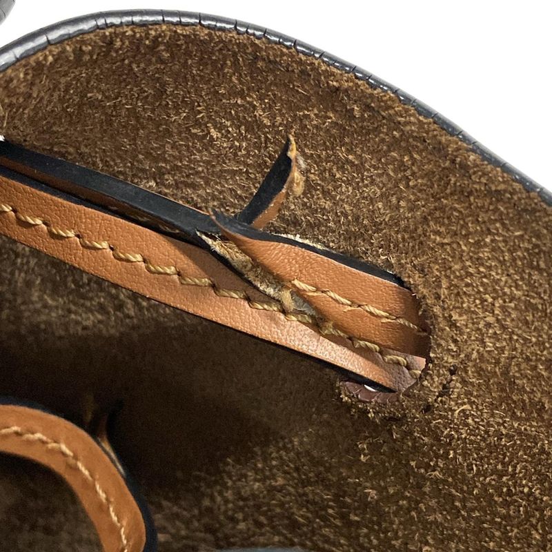 Loewe Shoulder Bag Balloon Bag Small Dark Brown And Brown Drawstring Shape