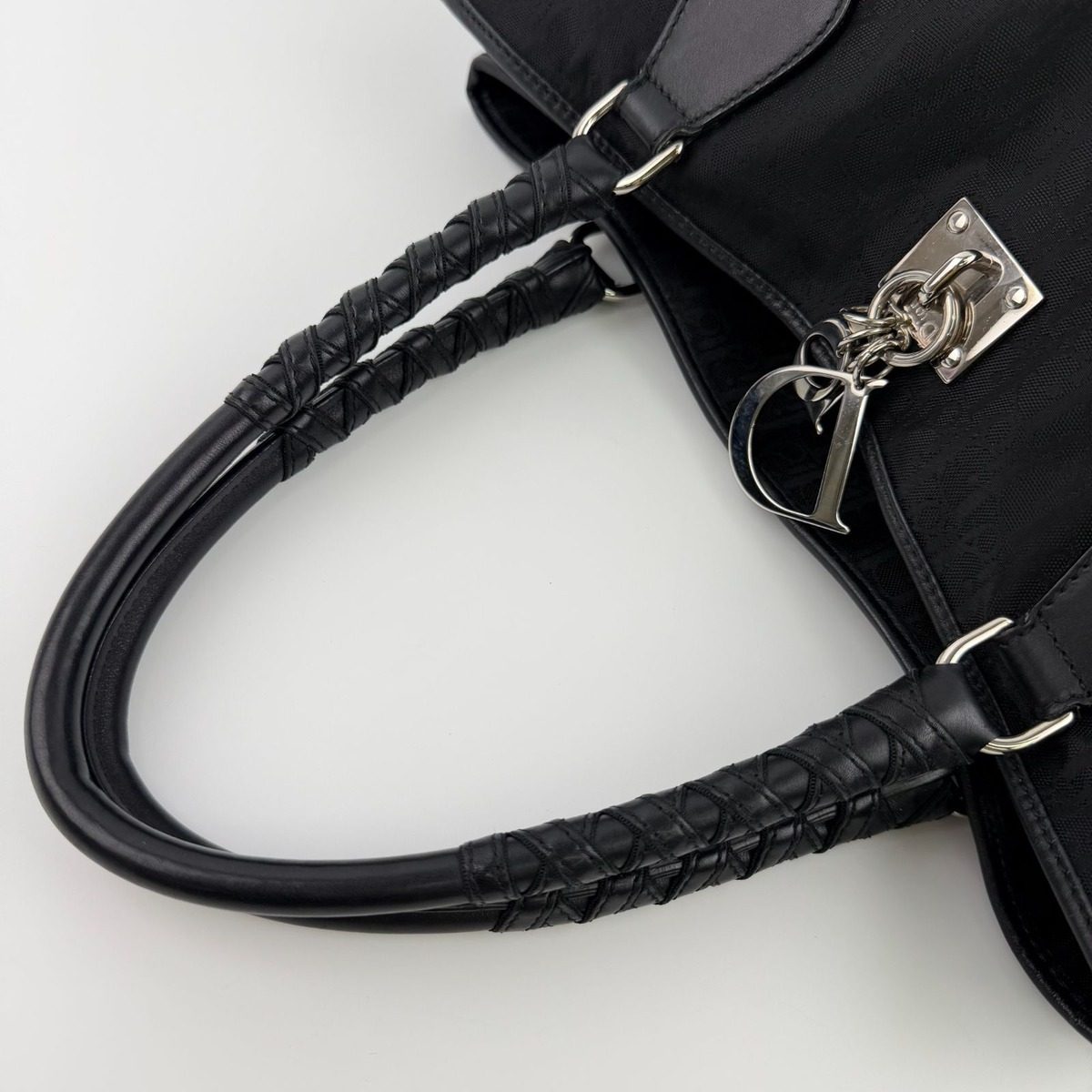 Dior Tote Black Nylon Canvas Vintage — view 14