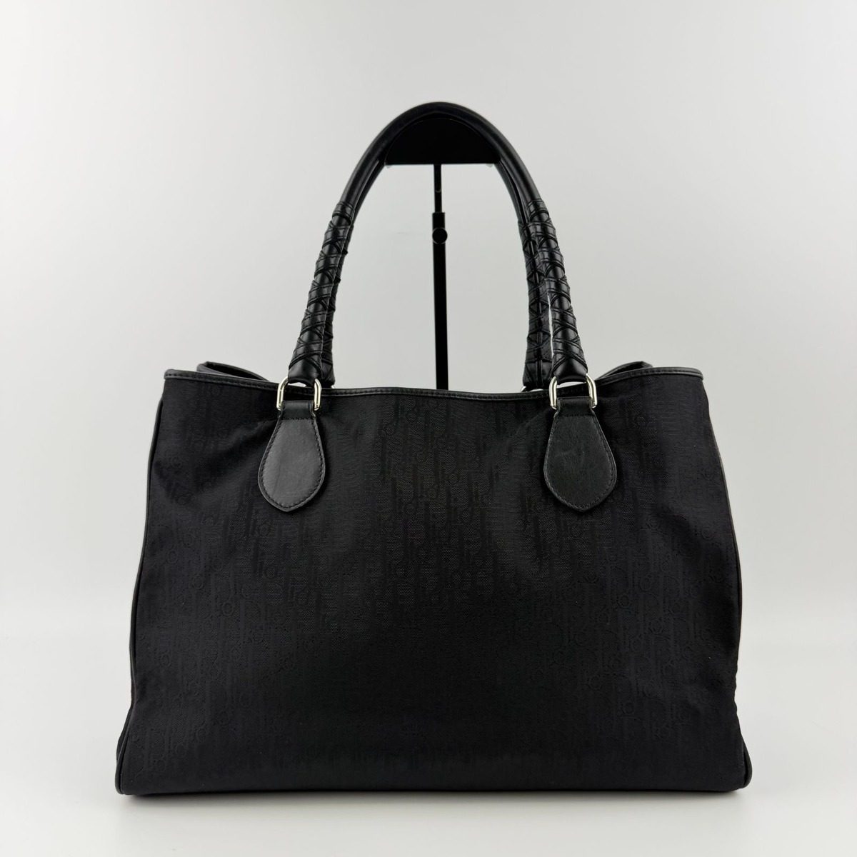 Dior Tote Black Nylon Canvas Vintage — view 2