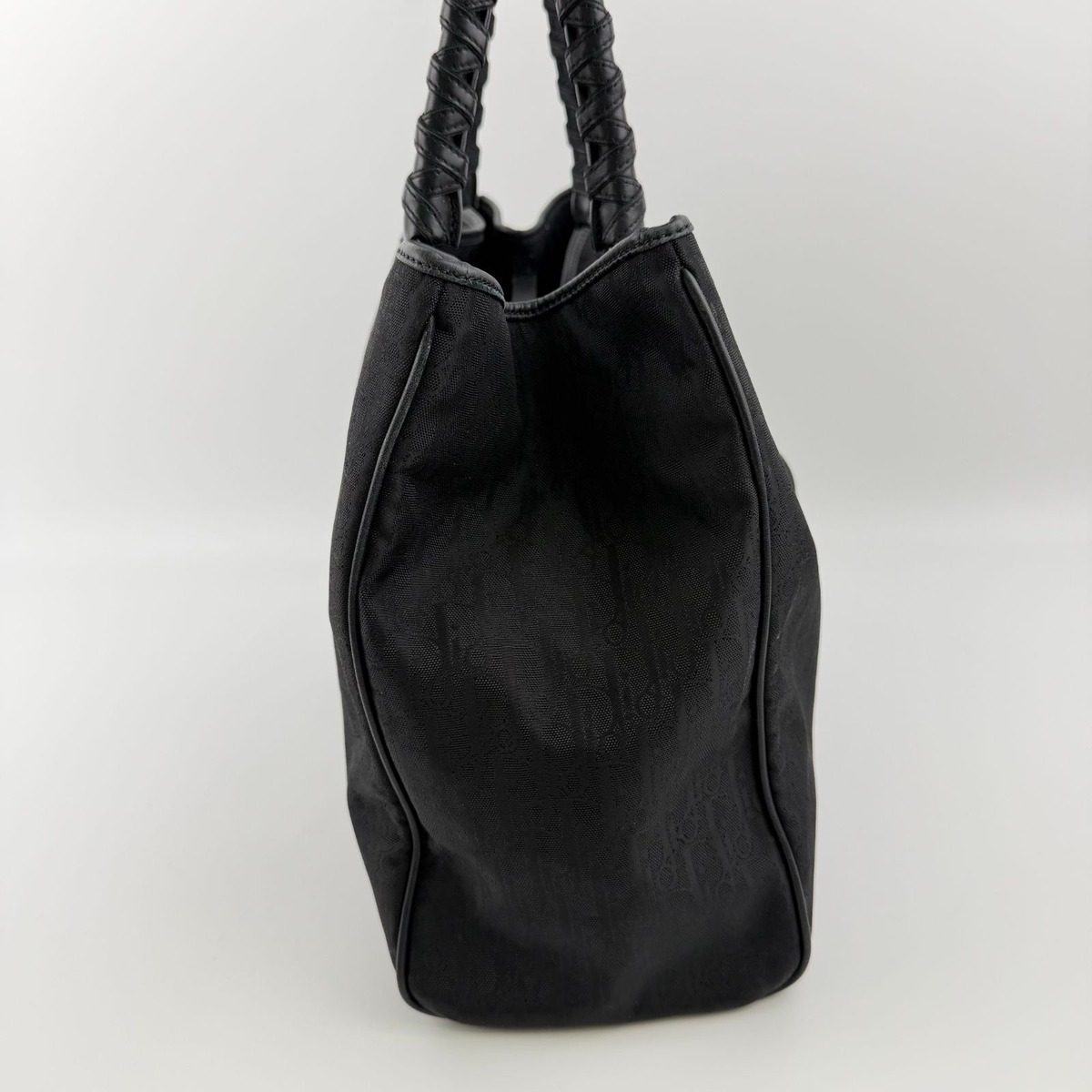 Dior Tote Black Nylon Canvas Vintage — view 4