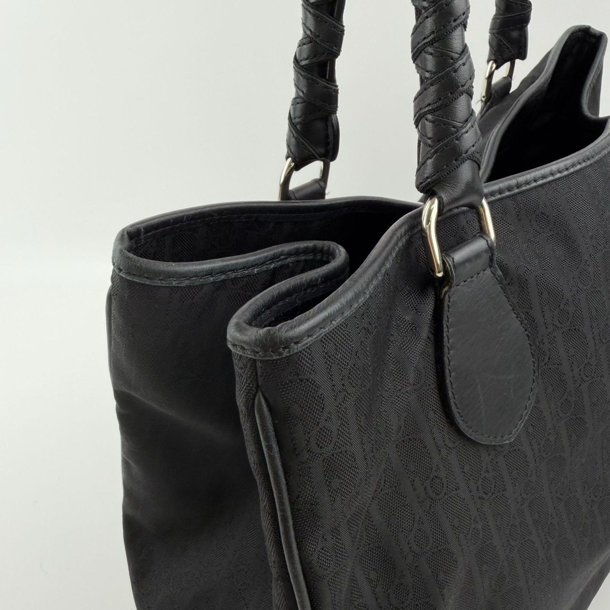 Dior Tote Black Nylon Canvas Vintage — view 6