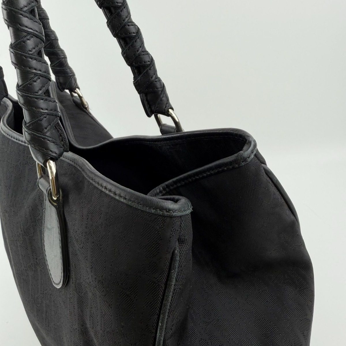Dior Tote Black Nylon Canvas Vintage — view 7