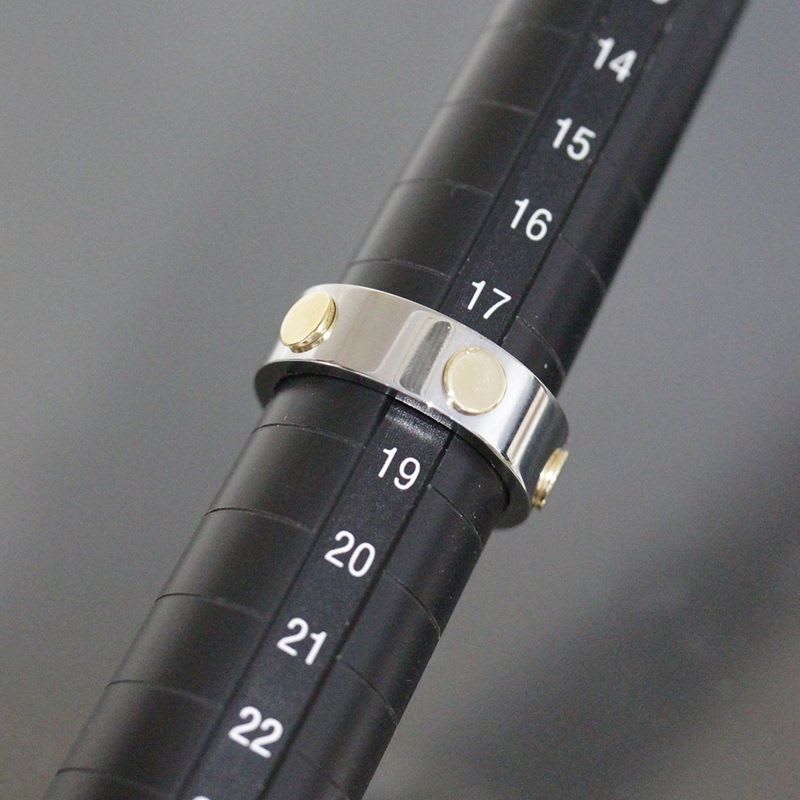 Gucci Inox Ring No 18 750 Gold Steel E0863