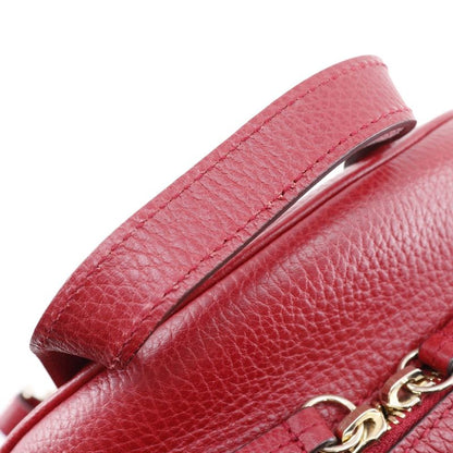 Gucci Soho Interlocking Chain Backpack 536192 Leather Red Women's Backpack/daypa