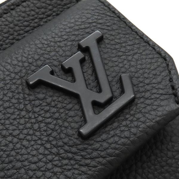 Louis Vuitton Shoulder Bag LV Aerogram Phone Pouch Grain Leather Black Matte