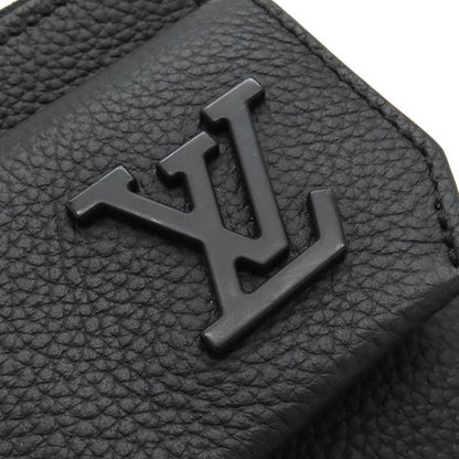 Louis Vuitton Shoulder Bag LV Aerogram Phone Pouch Grain Leather Black Matte