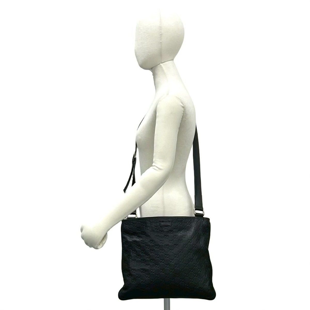 Gucci Guccissima GG Pattern Leather Shoulder Bag Pochette Brown — view 2